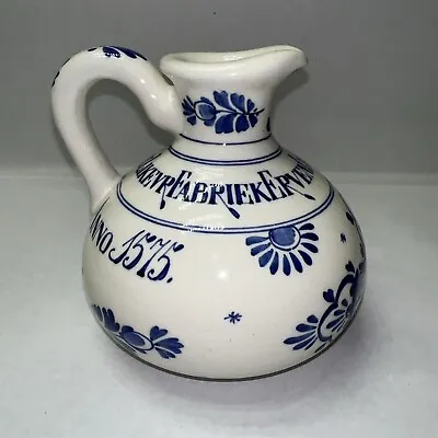 Antique Joost Thooft & Labouchere Royal Delft De Porceleyne Fles Pitcher Jug 5”T • $112.49