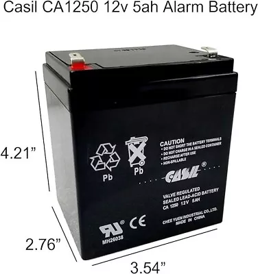 CASIL CA-1240 12V 4AH Rechargeable Sealed Lead Acid Battery • $21.99