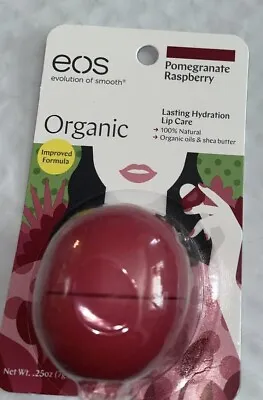 EOS Lip Balm Pomegranate Raspberry W/ Shea Butter Jojoba Gluten & Paraben Free • $12.99