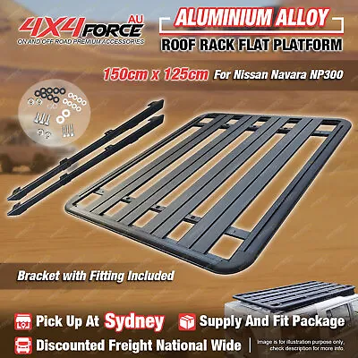 150x125cm Al-Alloy HD Roof Rack Flat Platform For Nissan Navara NP300 Dual SYD • $530