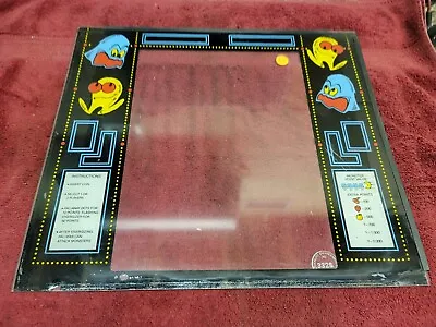 Pacman Cabaret Video Arcade Game Glass BEZEL Atlanta   #82 • $125