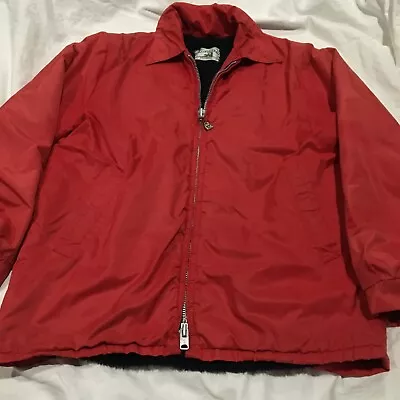 Vintage Pacific Trail Sherpa Lined Red Nylon Jacket 44 Kenyon • $21.60