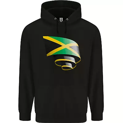 Curled Jamaican Flag Jamaica Day Football Mens 80% Cotton Hoodie • £19.99