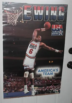 VTG Patrick Ewing America's Team Poster 1992 Starline 34  X 22  NBA • $29.95