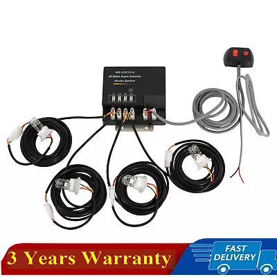 4 HID Bulbs White Emergency Light Hide Away Hazard Warning Light Strobe Lighting • $59