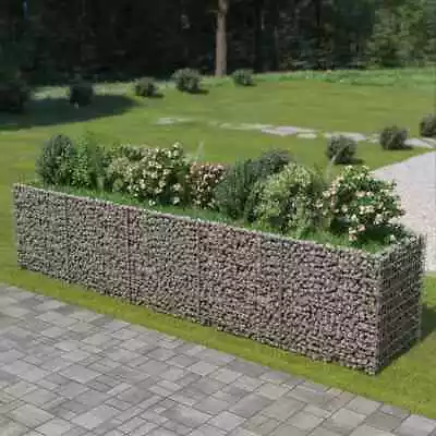 Gabion Raised Bed Galvanised Steel 450x90x100 Cm • £234.99