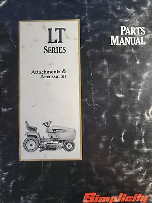 $165.53 • Buy Simplicity LT Broadmoor Regent Lawn Tractor Implements Parts Catalog Manual 1990