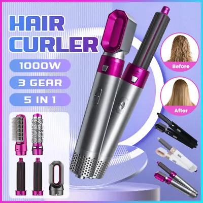 5 In 1 Rotating Hot Air Brush For Hair Dryer Volumizer Hair Straightener Curling • $27.99