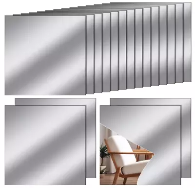 36 Pack Acrylic Flexible Mirror Sheets 12 X 12 In Mirror Tiles Self Adhesive • $51.99