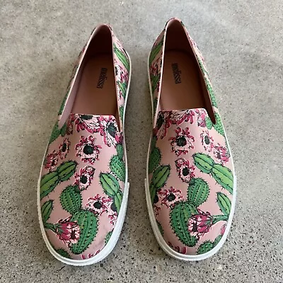 Melissa Ground Slip On Sneakers Cactus Print Size 9 • $22