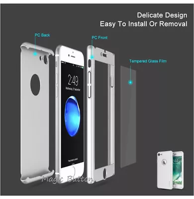 For IPhone 8 7 6s Plus SE 2020 2022 Tempered Glass Shockproof Cover Slim Case • $6.99