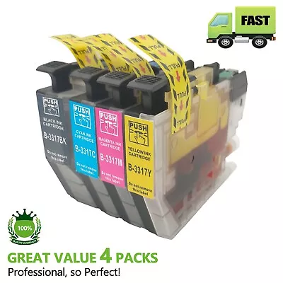 4 Ink Cartridges LC-3317 LC3317 For Brother MFC-J5330DW MFC-J5730DW MFC-J6530DW • $25.89