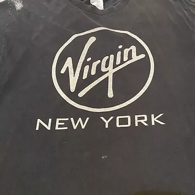 Vintage Virgin Records New York Distressed Size Large T-shirt Tennessee River • $15