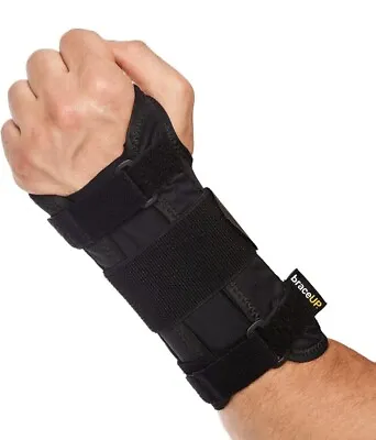 Carpal Tunnel Wrist Support Brace With Metal Splint Stabilizer Left Hand S/M • £8.99