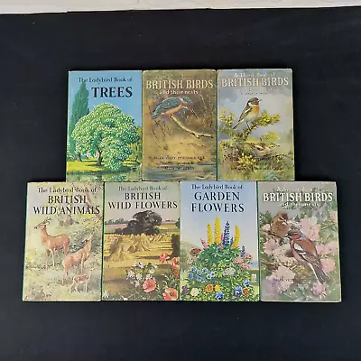 X7 Ladybird Series 536 In 2/6 Jackets British Birds Animals Trees Flowers • £35