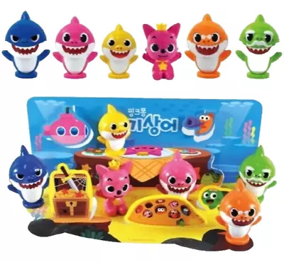 Pinkfong Kids Korean Toy Figures For Baby Kids Baby Shark Family Figure 6SET • $19.10