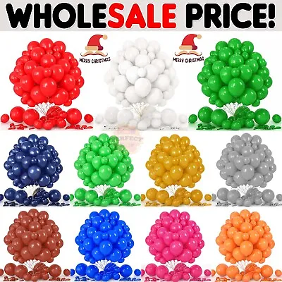 100 X Latex PLAIN BALOON BALLONS Helium BALLOONS Quality Party Birthday Wedding • £155.99