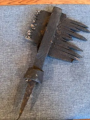 Antique Crandall Stone Mason Hammer Tool Handmade Iron Handtool Rare Primitive • $119.99