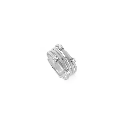 Marco Bicego 18k White Gold & Diamond 5 Strand Goa Ring Size 7 Retail $3260 • $1275