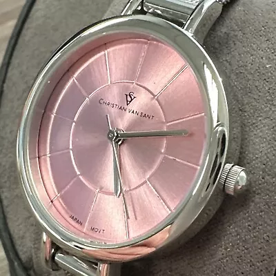 Christian Van Sant Skinny Quartz Pink Dial Ladies Watch CV6612 • $11.21