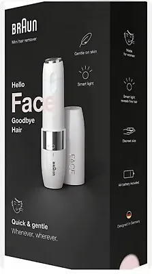 Braun Face Mini BS1000 White Hair Remover Wet & Dry Trimmer W/ Trimming Comb • £21.99