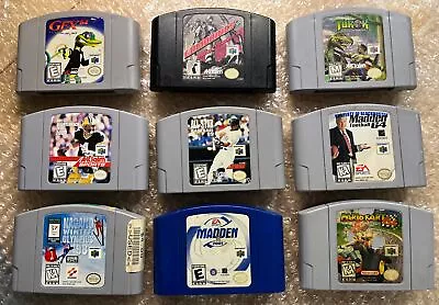 Nintendo 64 N64 9 Game Lot - Authentic Mario Kart Gex Turok Armorines Nagano • $135.88