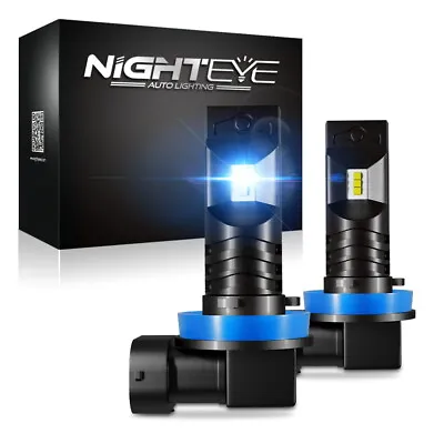 Nighteye H16 H11 H9 H8 LED Fog Light Kit Bulbs 1600LM Lamps White 6000K 12V-24V • $27.99