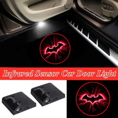 $18.04 • Buy 2x LED Red Lightning Batman Car Door Welcome Laser Projector Ghost Shadow Lights
