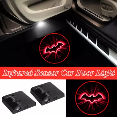 2x LED Red Lightning Batman Car Door Welcome Laser Projector Ghost Shadow Lights • $18.04