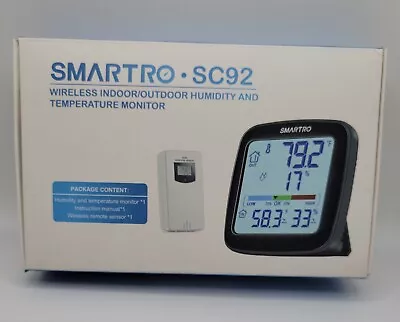$28 • Buy SMARTRO SC92 Professional Indoor Outdoor Thermometer Wireless Digital Hygrometer
