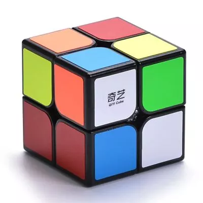 QiYi2x2x2 Mini Pocket Cube Qidi 2x2 Magic Cube Speed 2x2 Stickerless Black Magic • $15.41