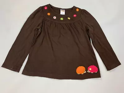 Gymboree Fall For Autumn Brown Hedgehog Swing Shirt Top 4T RARE HTF • $12.55