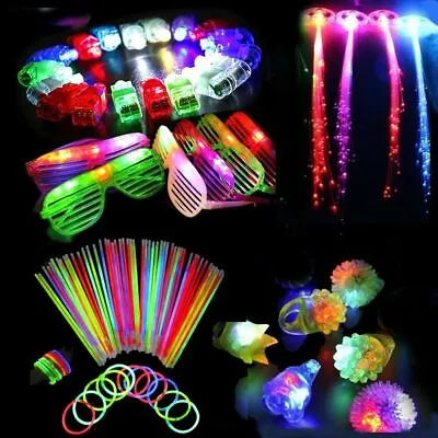 $124.95 • Buy 60 Pieces LED Light Up Toy Party Favor Pack Finger Lights Pump Rings LED Glasses