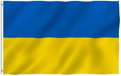 2x3 Ft Ukraine Plain Premium Quality Flag Ukrainian House Banner Grommets • $8.44