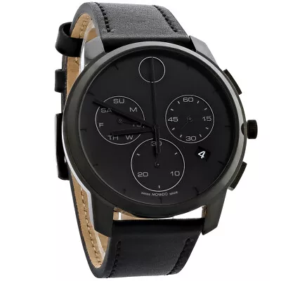 Movado Bold Thin Mens Black PVD Stainless Steel Swiss Quartz Watch 3600835 • $347