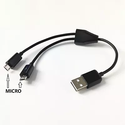 20cm USB 2.0 Type A Male To 2 Micro USB Male Splitter Y Data Charge Connector • $6.30