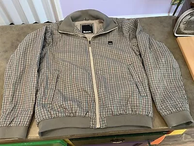 Bench Men's Checked Bomber Jacket-Fleece Lining Size L Wind Proof • $19.90