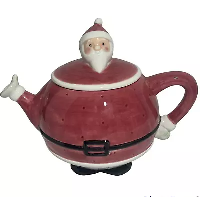 Michel & Company “BIG ROUND SANTA” Tea Pot  Christmas Holiday • $29.99