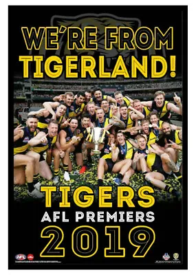 $119.99 • Buy Richmond Tigers 2019 Afl Premiers Poster Framed Memorabilia Dustin Martin Lynch