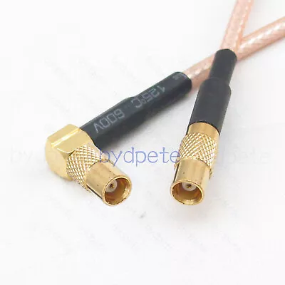 MCX Female To MCX Female Right Angle 90 Degree RG179 Cable Coaxial Coax 75ohm • $3.15