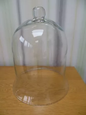 £40 • Buy Large Vintage Handmade Clear Circular Glass Display Cloche Bell Jar Dome (marivi