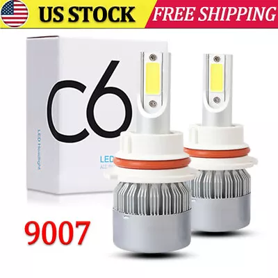 COB 9007/HB5 LED Headlight Bulbs 6500K White Hi/Lo Beam Conversion Kit 720000LM • $11.99