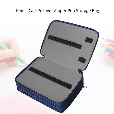 Pencil Case Rose Printed Multi Layer Zipper 252 Slots Pen Holder Storage FIG • £35.19