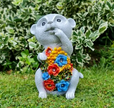 Garden Ornament Large Solar Powered Decorative Meerkat Animal Light Up Decor • £10.95