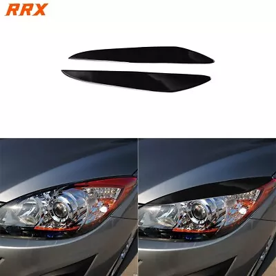 High Quality Headlight Eyelid Eyebrow Piano Black Molding Trim For Mazda 3 10-13 • $16.68