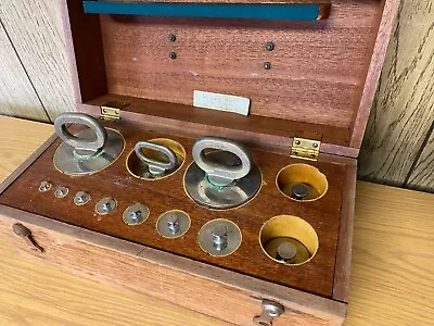 W & LE Gurley Calibration Weights 1/4oz To 10lb Vintage Original Wood Case Boxed • $295