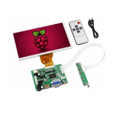 7“ IPS LCD Display Monitor Screen 1024x600 HDMI/VGA/2AV Driver For Raspberry Pi • £26.40