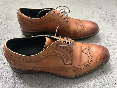 Men’s Tan Brogue Shoes - BERTIE Rizzo UK 9  EUR 43 • £25