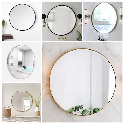 £25.94 • Buy 40-80cm Round Wall Mounted Bathroom Mirror Makeup Dressing Mirror Metal Frame