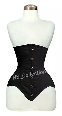 £23.99 • Buy 26 Double Steel Boned Waist Training Long Line Under-bust Cotton Corset 8552C